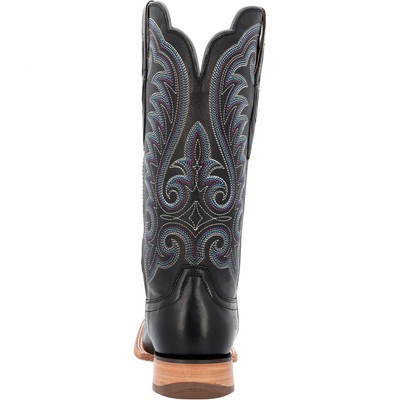 Pre-owned Durango Womens Arena Pro Western Black Mulberry Leather Cowboy Boots