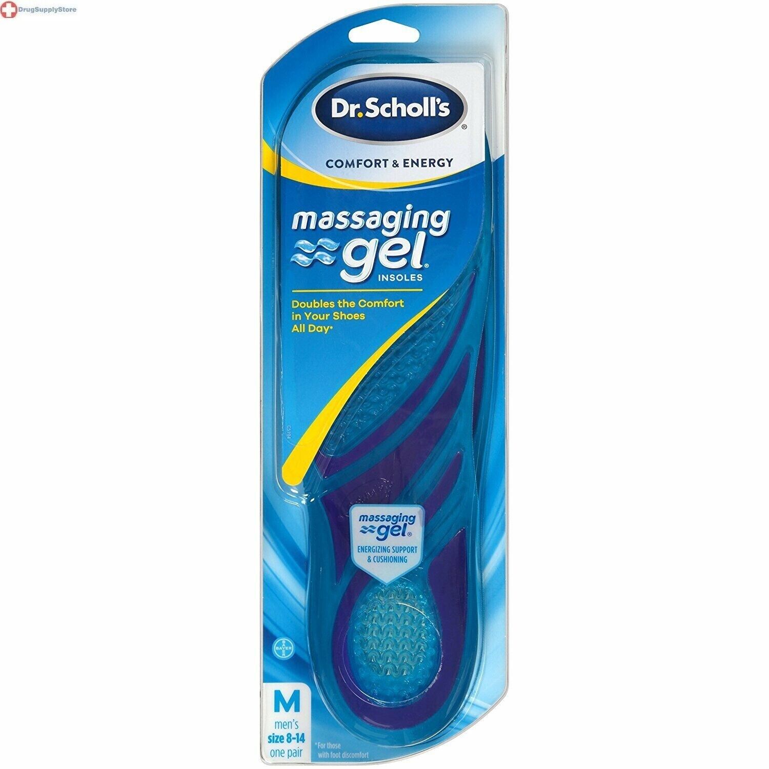 Dr. Scholl’s Comfort and Energy Massaging Gel Insoles for 
