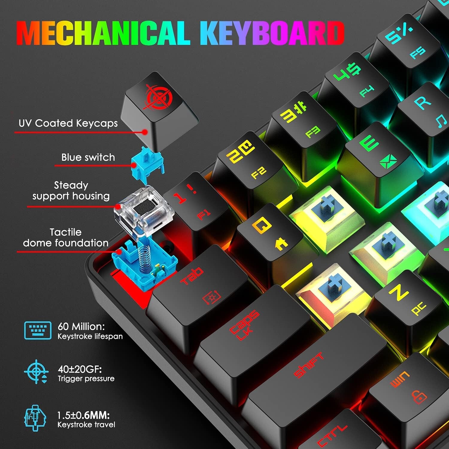 ZIYOU LANG MK14 Mechanical Gaming Keyboard and Mouse With RGB Mouse pad