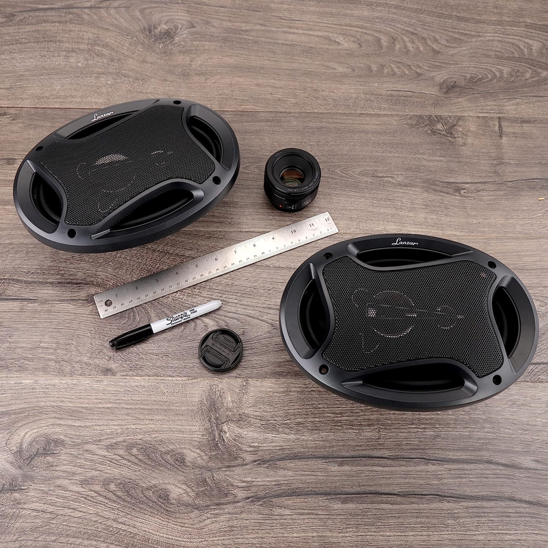 Lanzar Upgraded Standard 6&rdquo; X 9&rdquo; 3 Way Pair of Triaxial Speakers - Powerful 600