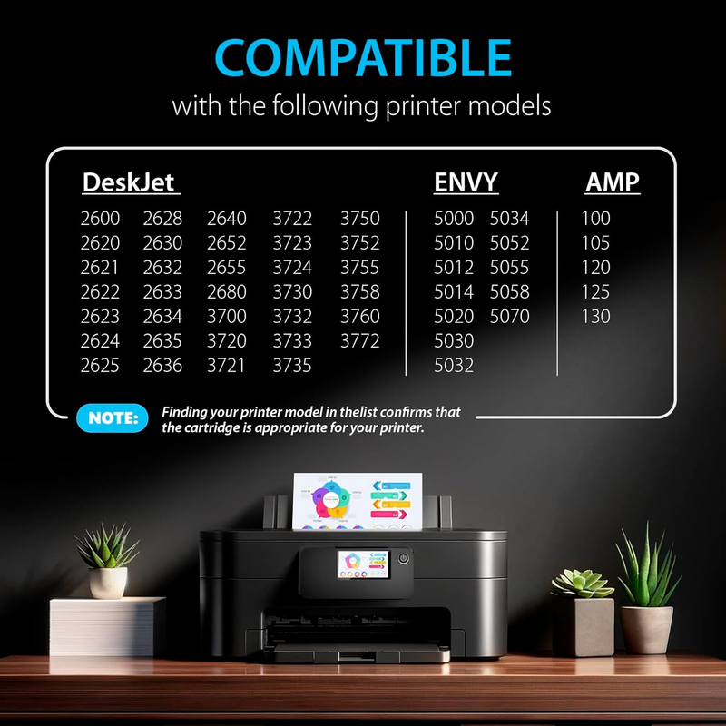 Ink Cartridges Replacement for HP 65 XL HP 65XL (2 Black Combo Pack) to use with