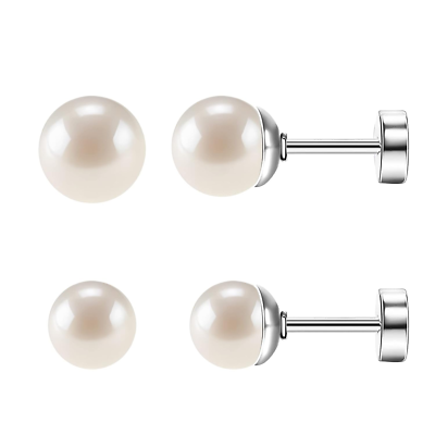 Titanium hotsell pearl earrings
