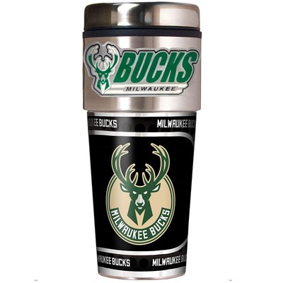 Металлический дорожный стакан Milwaukee Bucks, 16 унций