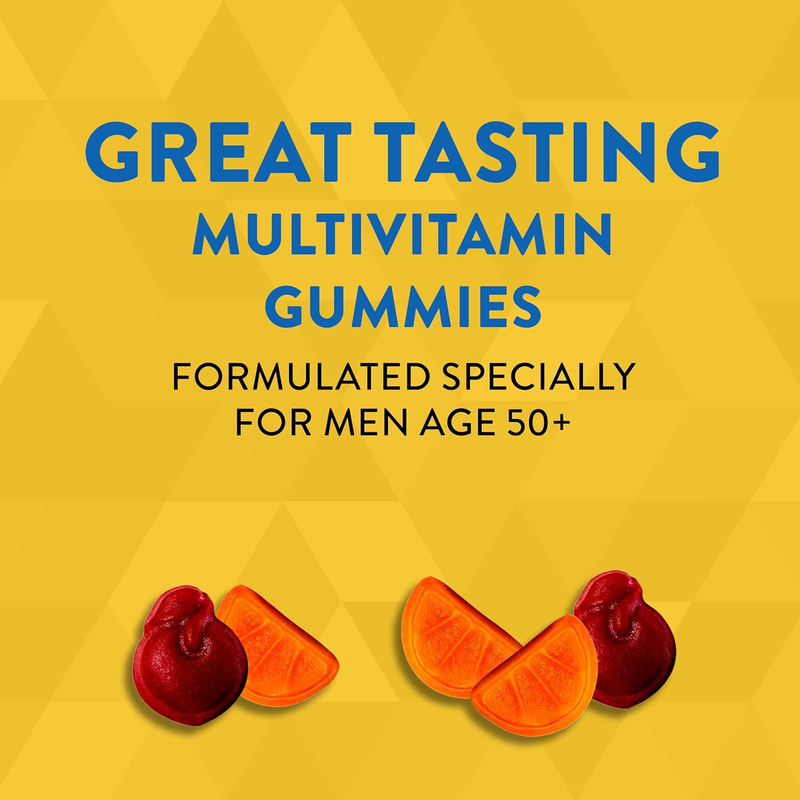 Nature’s Way Alive! Men’s 50+ Daily Gummy Multivitamins, Supports Healthy Brain