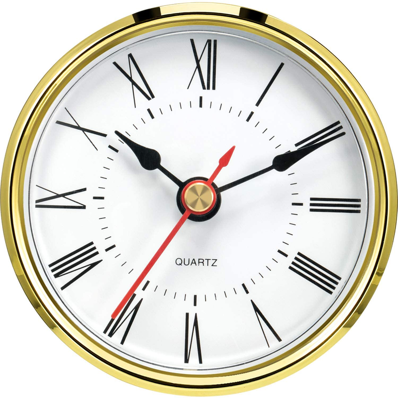 Hicarer 2.8 Inch/ 70 Mm round Quartz Clock Insert, Clock Movement Insert, Gold T