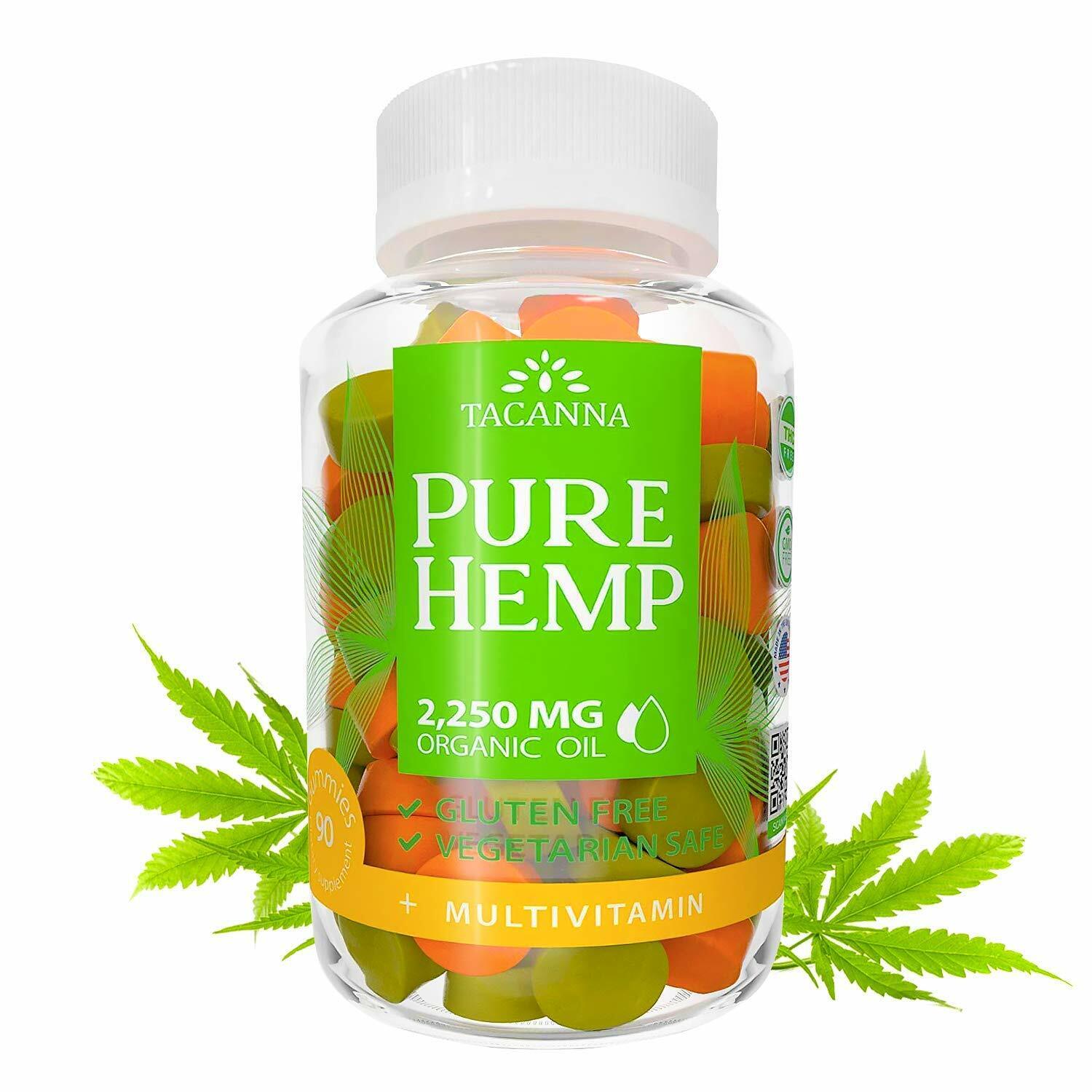 Natural H*mp Gummies Ultra Volume 2250Mg - 90 pcs, Premium Extract, Vitamins
