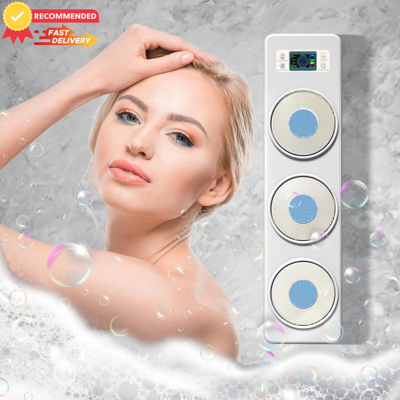 Electric Wall Mounted Shower Back Scrubber - Waterproof Body Brush, 3 Speeds