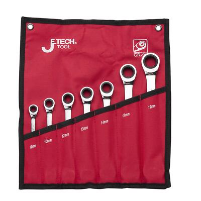 Jetech Ratcheting Combination Wrench Set (8mm - 19mm), Metric, 7PCS. |1299