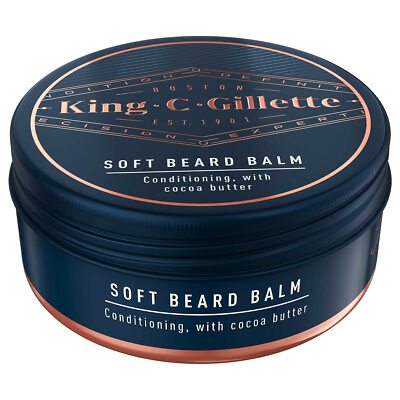 Gillette|King C. Gillette Men s Soft Beard Balm|Deep Conditioning for Better Sty