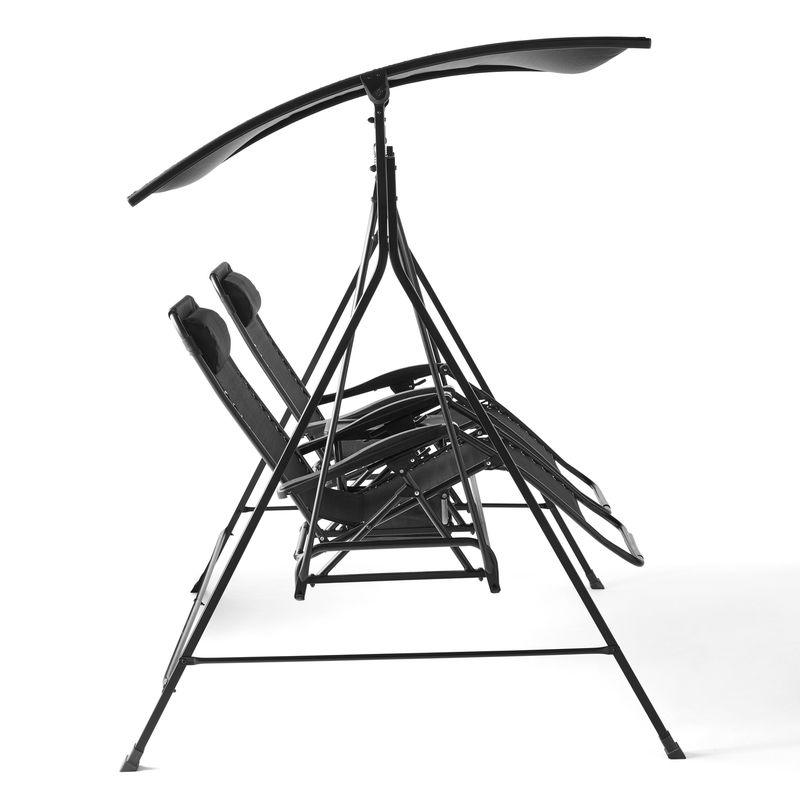 Canopy Swing Chair Two Person Seat Outdoor Patio Porch Reclining Zero Gravity