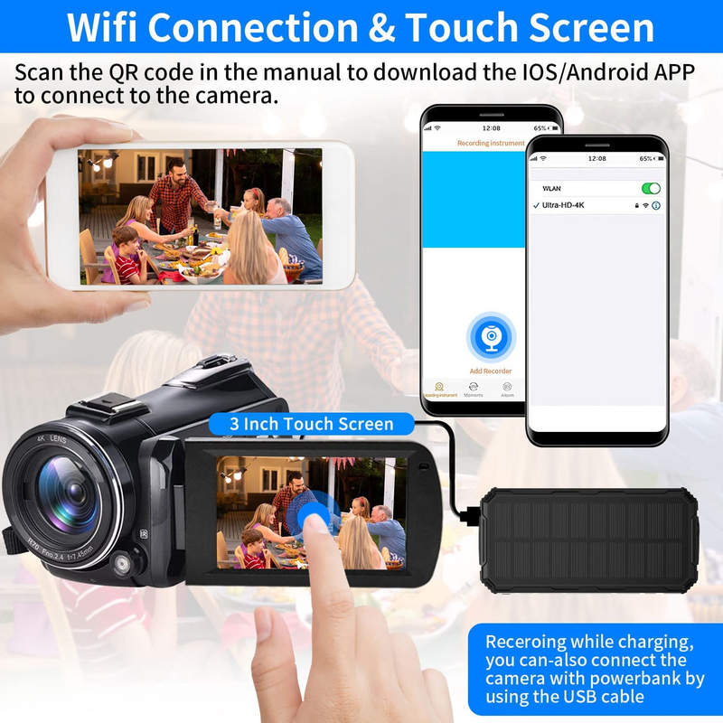 4K Wifi Full Spectrum Camcorders Ultra HD Infrared Night Vision Paranormal