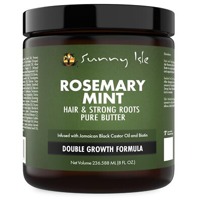 Rosemary Mint Hair and Strong Roots Butter 8oz | Infused with Biotin & Jamaic...