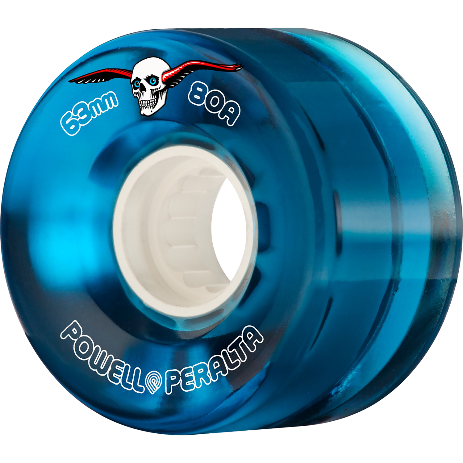 Powell Peralta Clear Cruiser 63mm 80a Blue Skateboard Wheels