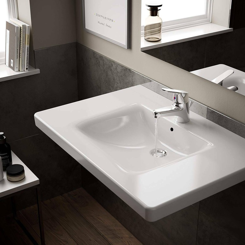 Waschbecken Wasserhahn Chrom Badzimmer Mischbatterie Einhebelmischer