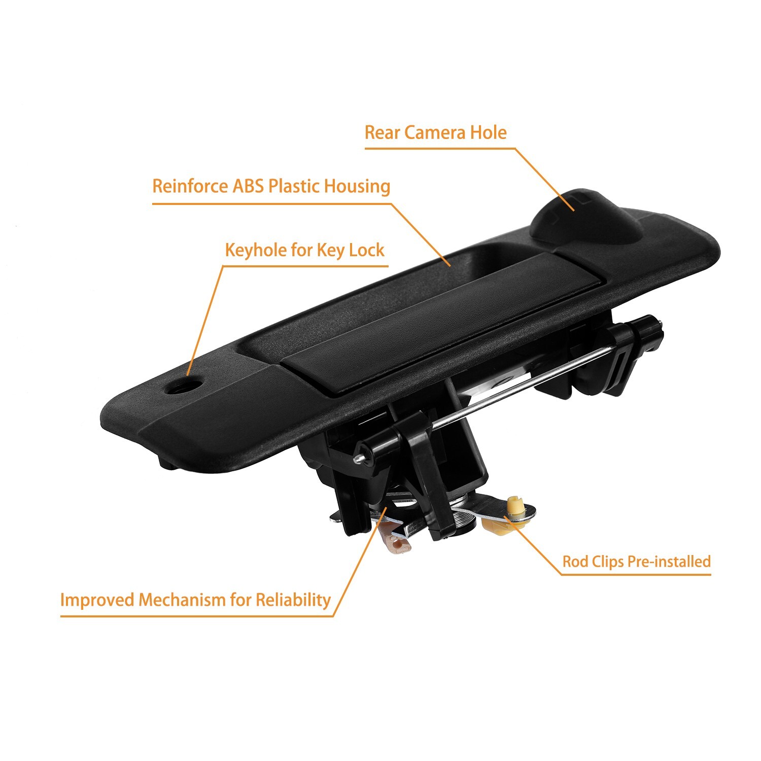 Tailgate Handle Liftgate Latch Handle with Rear Camera Hole for 07-13 Tundra