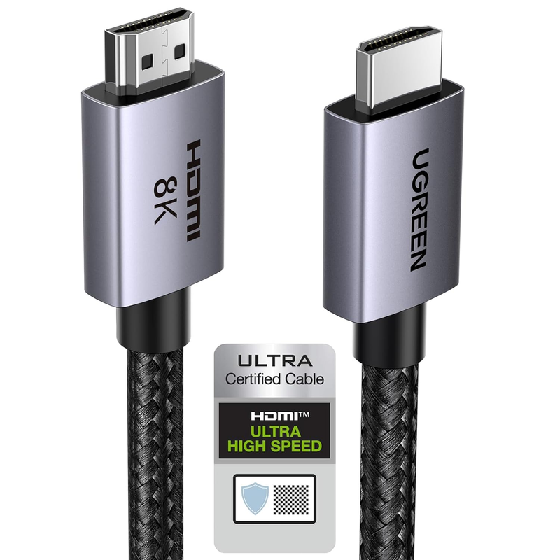 10K 8K HDMI 2.1 Cable 48Gbps 10FT, Certified 8K@60Hz 4K@120Hz 144Hz High Speed G