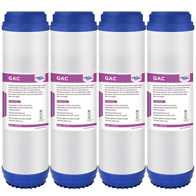 1-12Pack 10''x2.5'' GAC Granular Activated Carbon Water Filter Whole House Replace