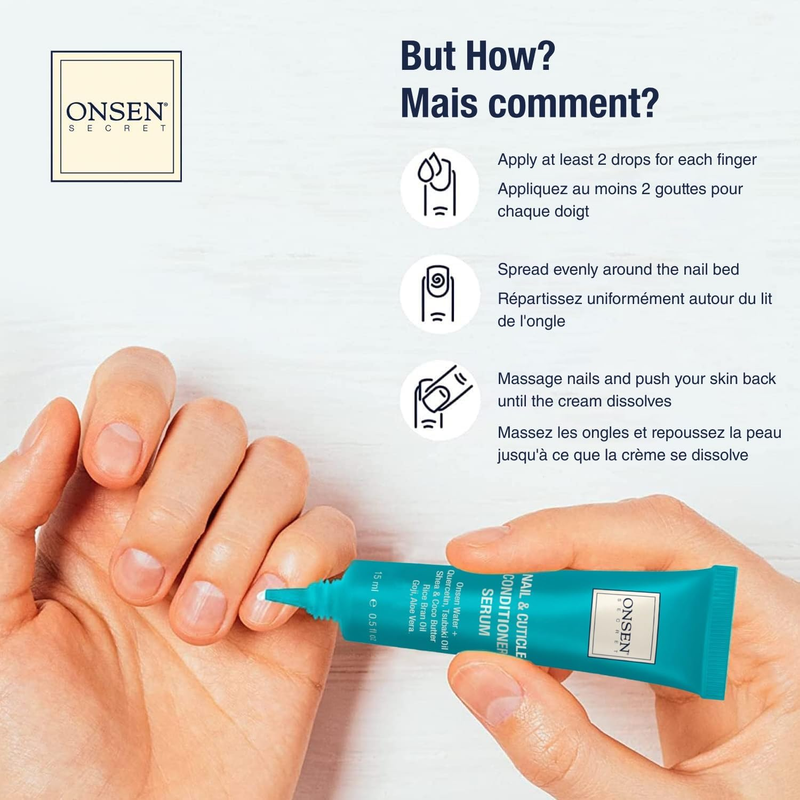 Onsen Cuticle Cream, Cuticle Oil in Deep Action - Japanese Natural Minerals Nail