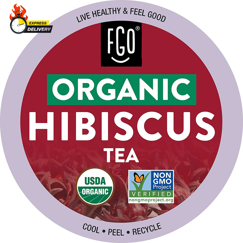 Organic Hibiscus Herbal Tea K-Cup Pods, 24 Pods by  - Keurig Compatible - Natura