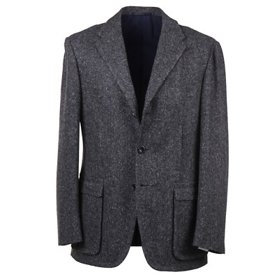 Pre-owned D'avenza Gray Woven Donegal Tweed Wool 'voyager Sartorial Jacket' 40r Sport Coat