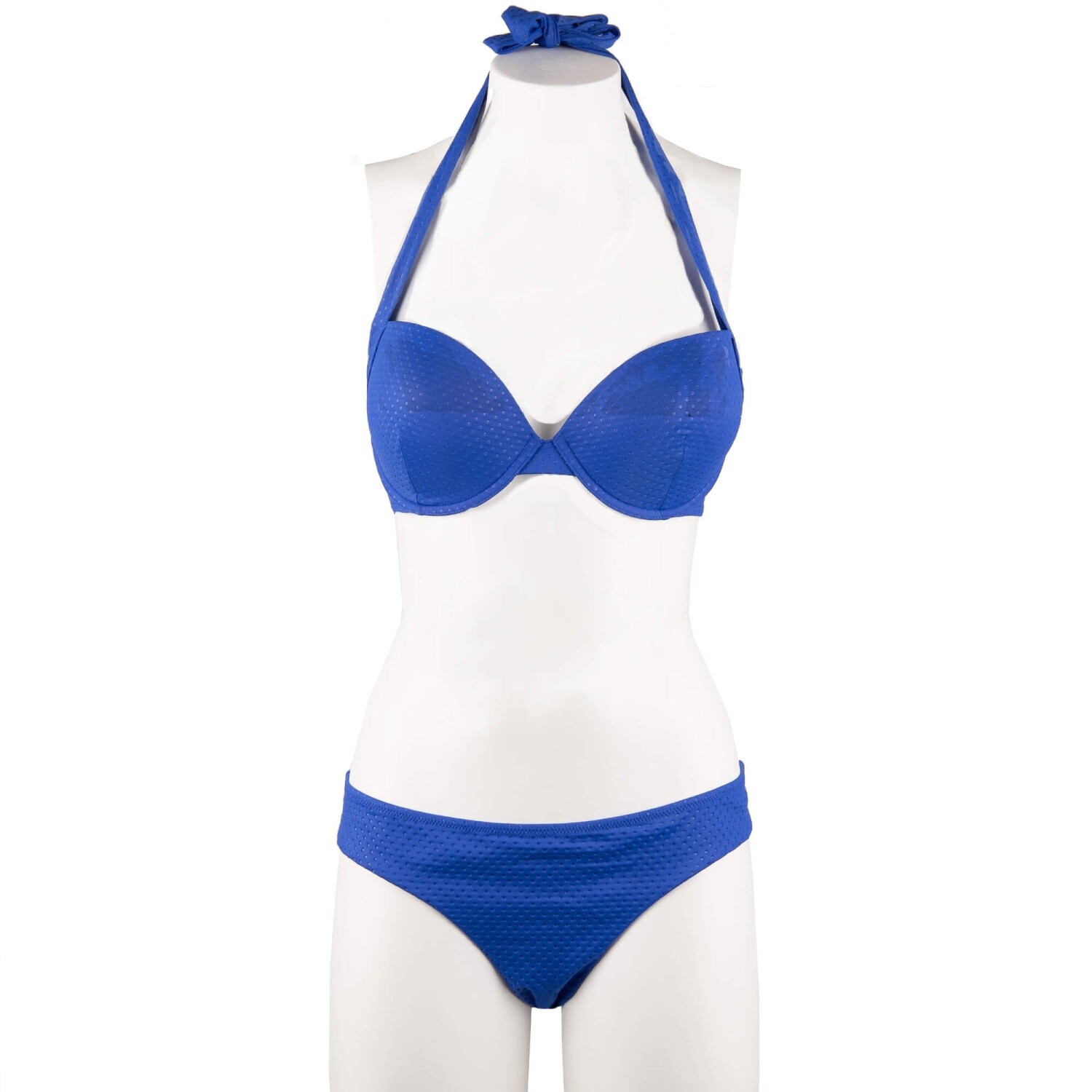 EMPORIO ARMANI EA7 Seaworld Sculpted Push-Up Бикини с текстурой в горошек Синий XL 11414