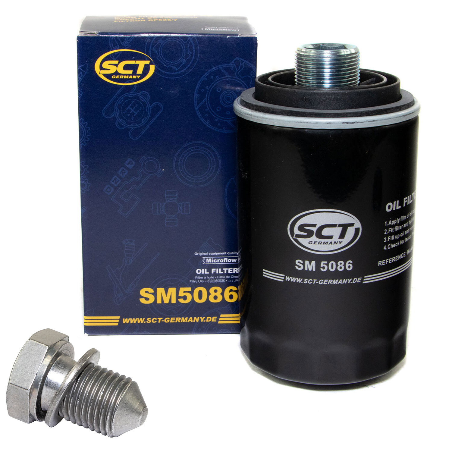 Filtro olio SM 5086 tappo di scarico olio per Audi A3 A5 TT Seat Skoda VW Passat EOS