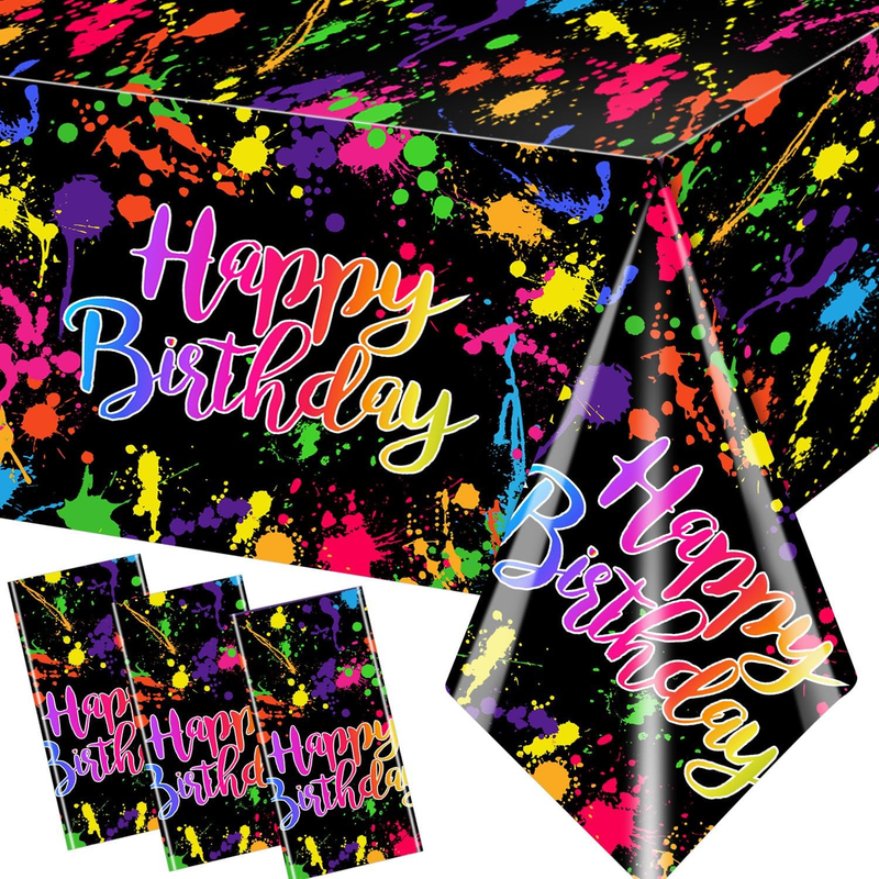 3Pcs Burnouts or Bows Gender Reveal Tablecloths He or She Table Covers Burnouts
