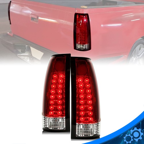 Для 1988 88-98 Chevrolet GMC C/K 1500 2500 3500 красный хромированный светодиодный задний фонарь