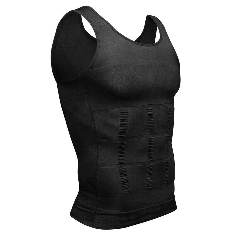 Mens 1/5 Pack Body Shaper Slimming Tummy Vest Thermal Compression Shirt Tank Top