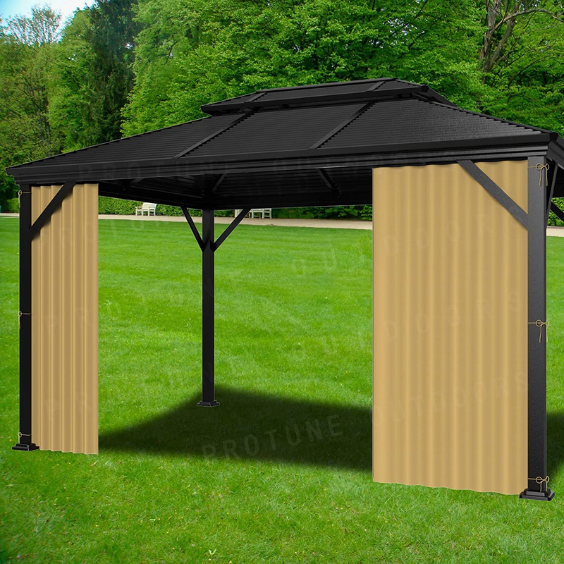 10' X 12' Gazebo Universal Replacement Privacy Curtains - Canopy Side Wall Priva