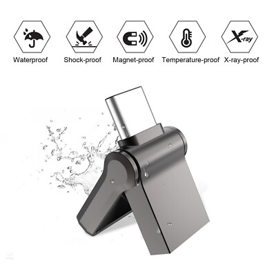 1x 32/64/128GB USB 3.0 Flash Drive Dual Drive USB Type-C Thumb Drive USB-C Drive