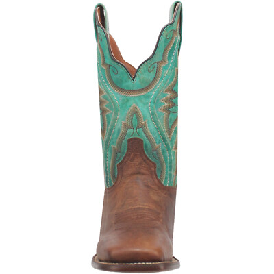 Pre-owned Dan Post Womens Babs Brown Leather Cowboy Boots