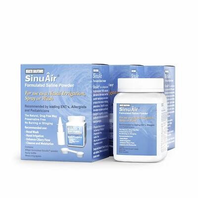 SinuAir Powdered Saline, 200g Bottle (3 Pack)
