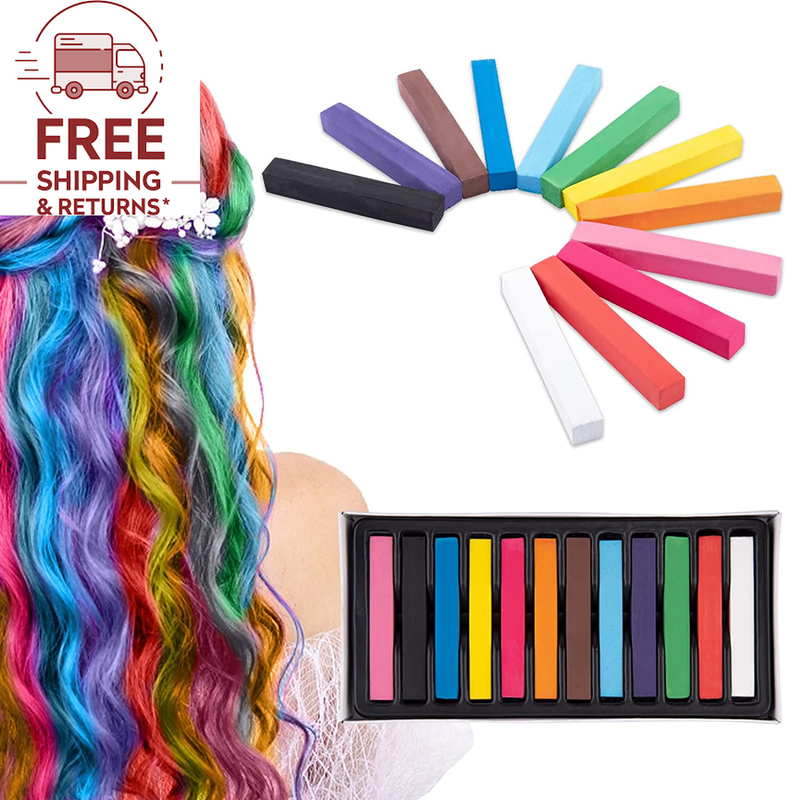 S Mini Temporary Hair Chalk Set Washable Hair Chalk Hair Col