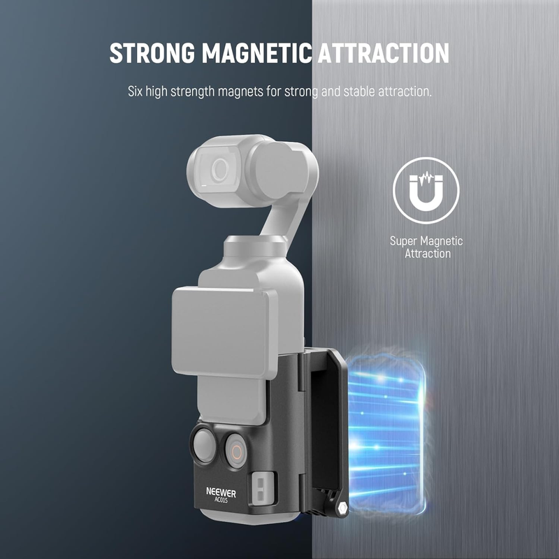 Basics Magnetic Mount Stand Compatible with DJI Osmo Pocket 3, 180° Adjustable P
