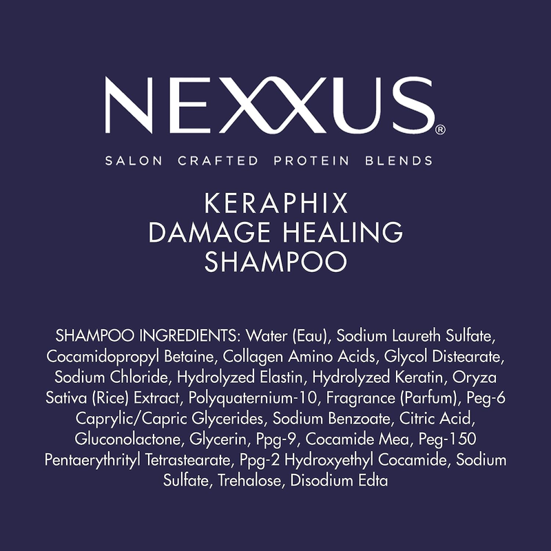 Nexxus Keraphix Shampoo with Proteinfusion for Damaged Hair Keratin Protein Blac