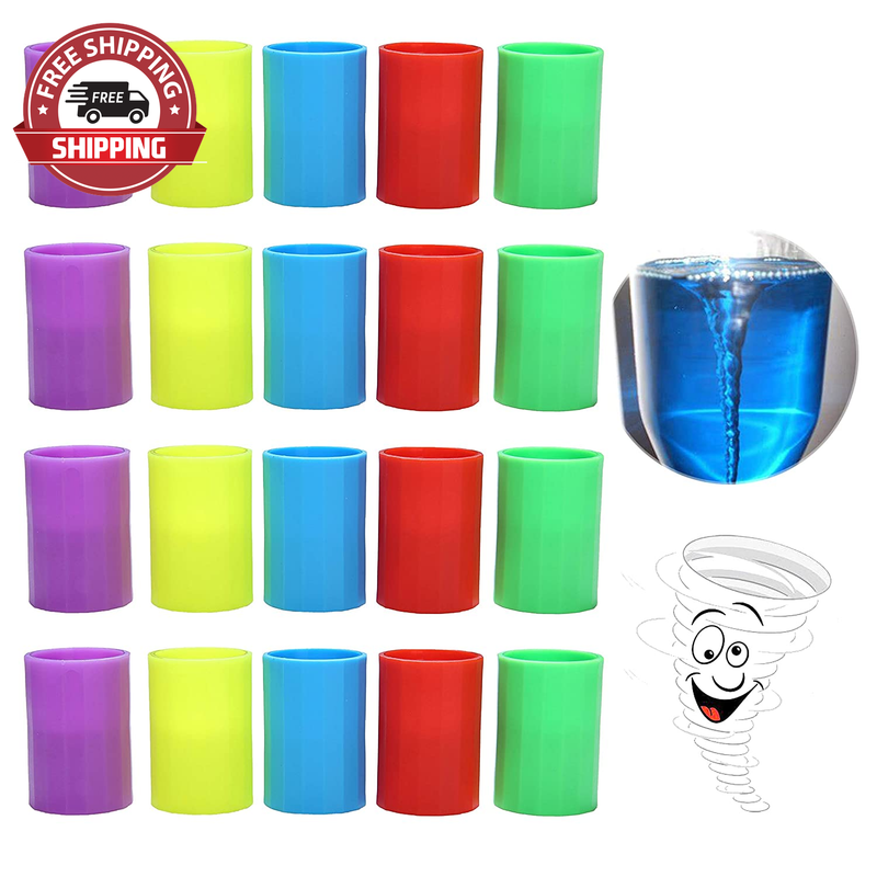 20 Pcs Tornado Bottle Connector Cyclone Tube Vortex Connector for Scientific Exp