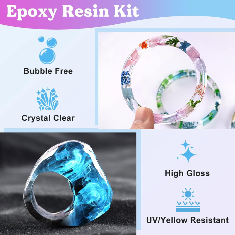 Epoxy Resin | Crystal Clear Epoxy Resin Kit | 64oz (1.89) | Odorless & High Glos