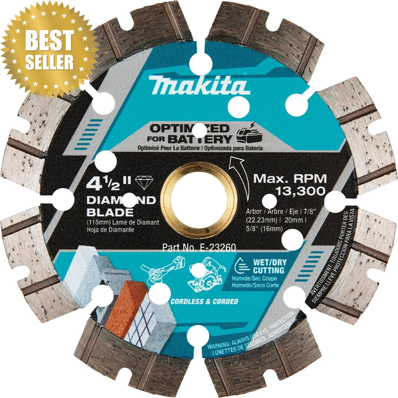 E-23260 4-1/2" Thin Kerf Diamond Blade, Segmented, General Purpose