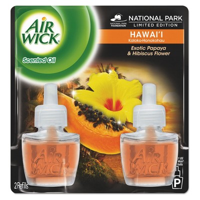 Air Wick Scented Oil Twin Refill Hawaiian Tropical Sunset 0.67oz Bottle 6/Carton