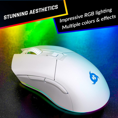 KLIM Blaze Pro Rechargeable Wireless Gaming Mouse with Charging Dock RGB + Hi...
