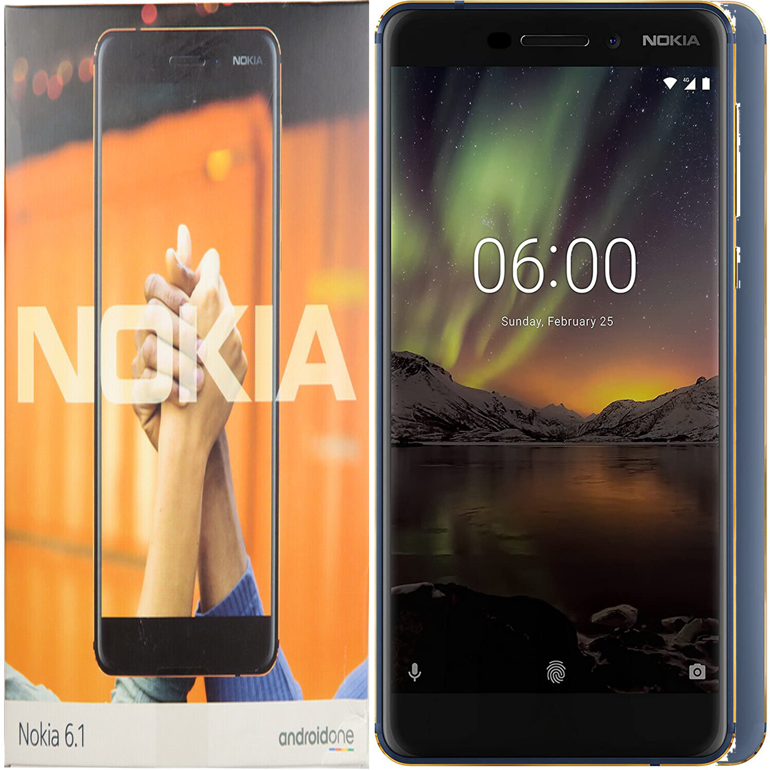 スマートフォン本体 Nokia 6.1 Plus Dual-SIM TA-1103 (64GB,Bl Nokia 6.1 4G Blue 64GB + 4GB Dual-SIM Factory Unlocked GSM