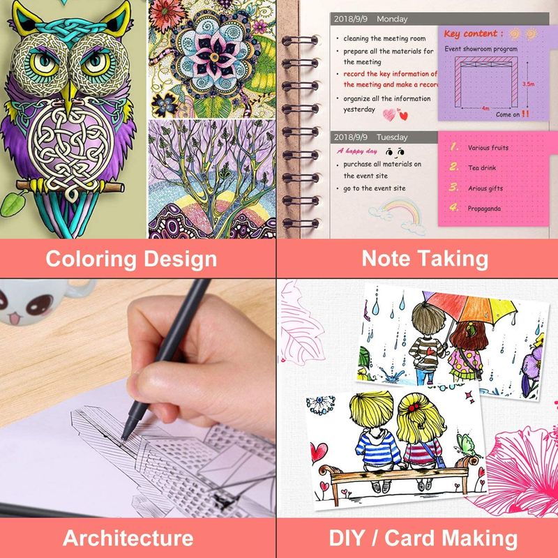 Journal Planner Pens Colored Pens Fine Point Markers Fine Tip Drawing Pens Finel