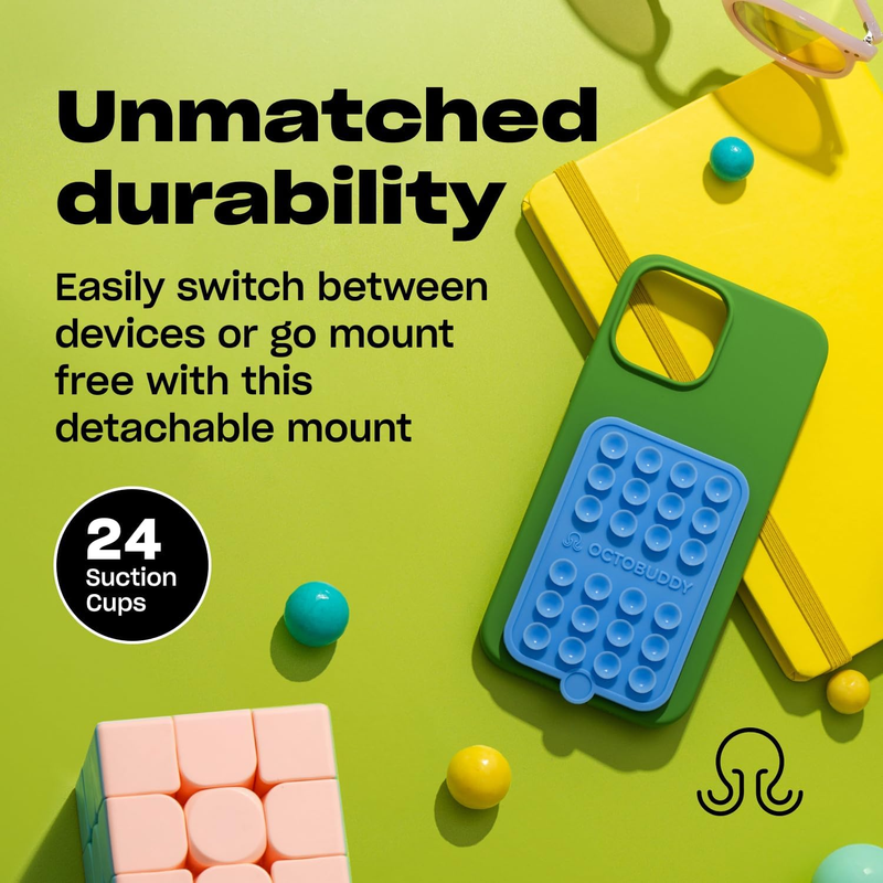 - Silicone Double-Sided Suction Phone Case Detachable Mount - Hands-Free, Strong