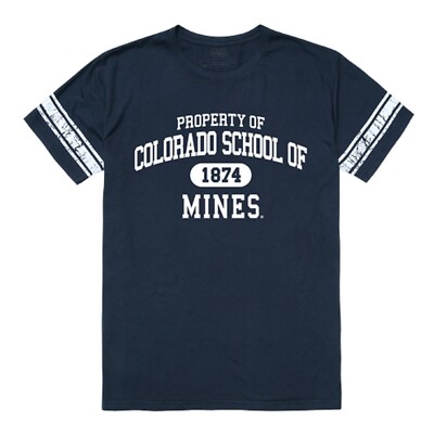Colorado School of Mines Orediggers CSM College Logo Property Football T-Shirt 
