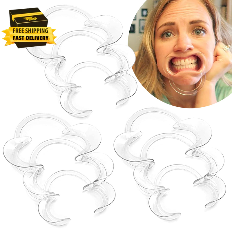 Dental Cheek Retractor, 9-Pack 100% Bpa-Free C-Shape A  9 Pack)