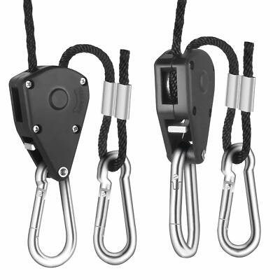 1-30-Pair iPower 1/8 Inch 8-Feet Long Heavy Duty Adjustable Rope Clip Hanger