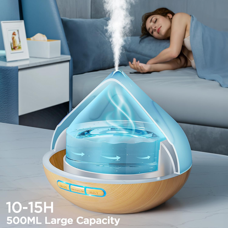 Aroma 500 ML Diffiser with Essential Oils Set, Essential Oil Diffuser with Remot