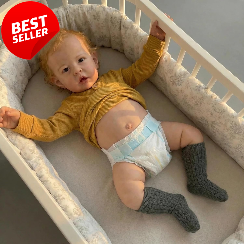 Reborn Baby Doll Boy 20in Silicone Full Body Rooted Hair - US