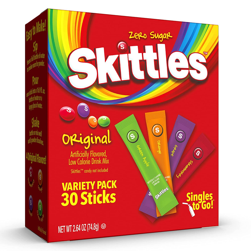 Skittles Singles to Go Drink Mix Variety Pack 30-CT WITH 4 F
